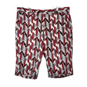 Devil’s Advocate Men's Geometric Linen Shorts 32W NWT